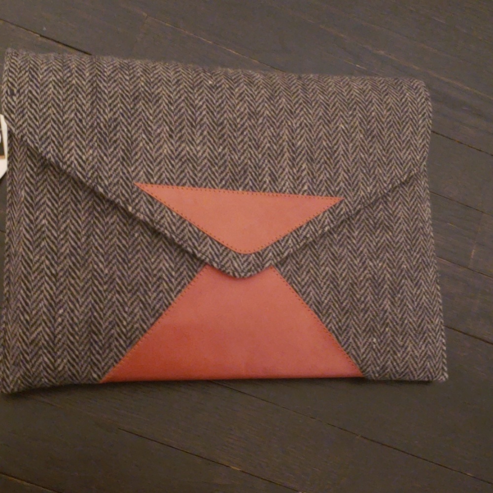 Mens new leather and fabric tablet case